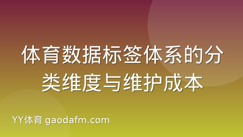 体育数据标签体系的分类维度与维护成本